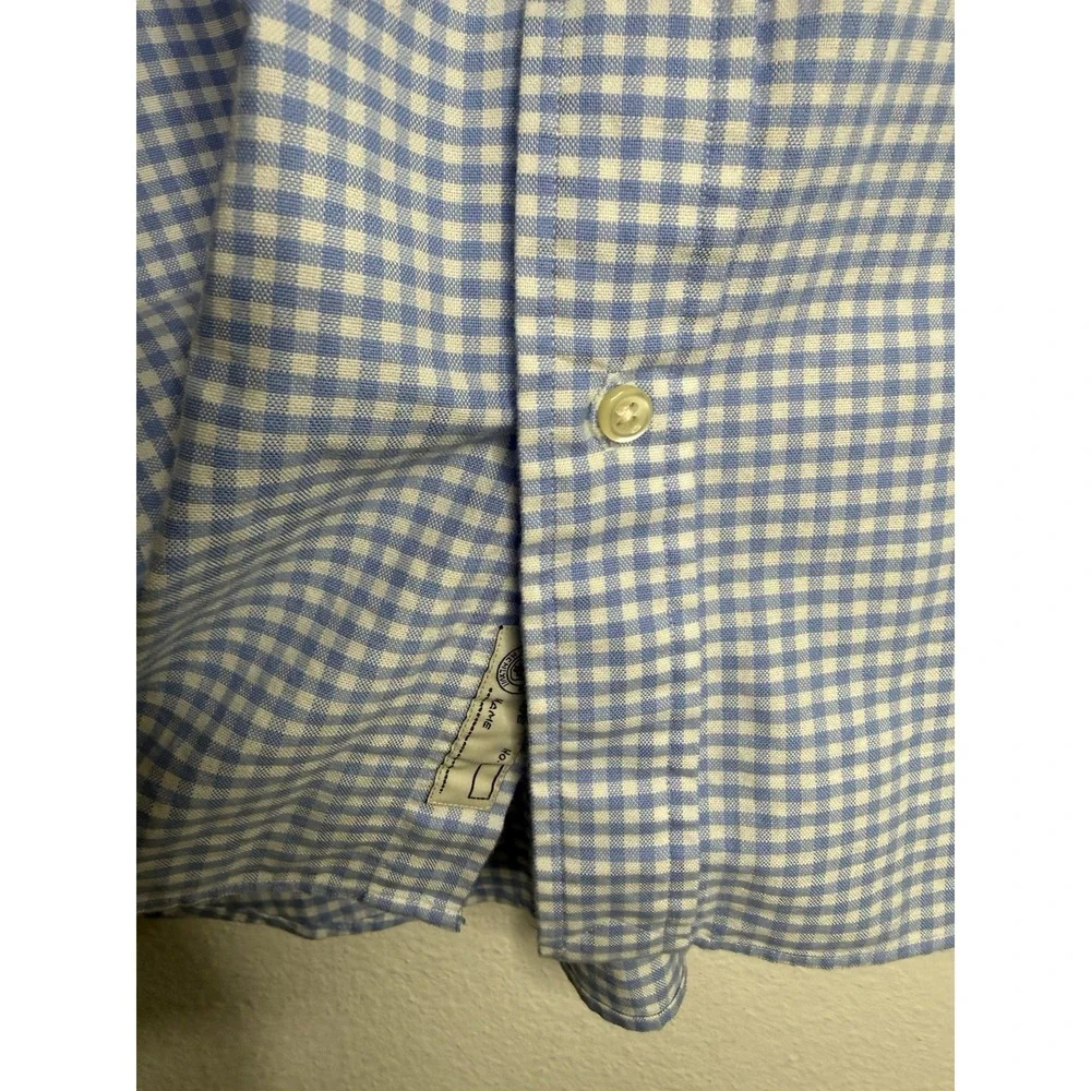 Ralph Lauren Shirt Adult 2XB Blue Gingham Classic Heavy Cotton Preppy
